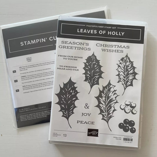 Leaves of Holly Stamp Set and Dies